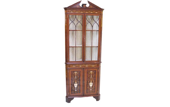 Antique Late Victorian Mahogany Corner Cabinet
