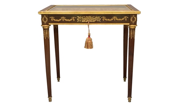 Antique French mahogany & Ormolu Mounted Table Vitrine