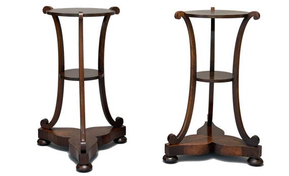 Antique Pair Of Rosewood Early Victorian Side Tables